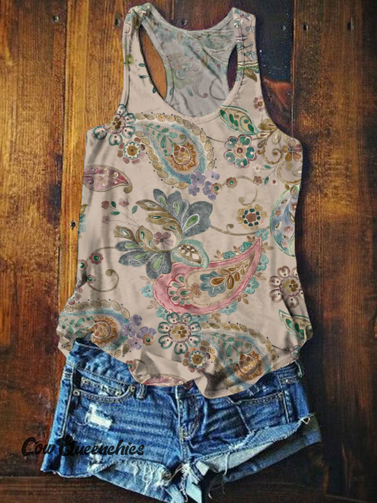 Women&rsquo;s Western Art Print Tank Top Multicolor / S