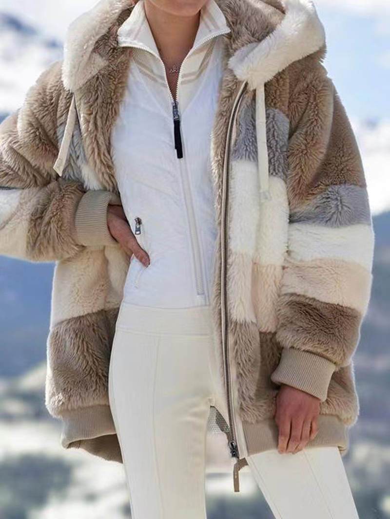  thdmladies Sandra Women's Plush Hooded coat thedmladies