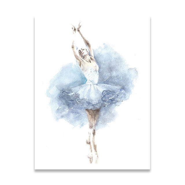 Stylish Elegant Ballet Girl Modern Art Wall Decor Picture Aesthetic Dance Classroom Posters Interior Canvas Mural Print Painting