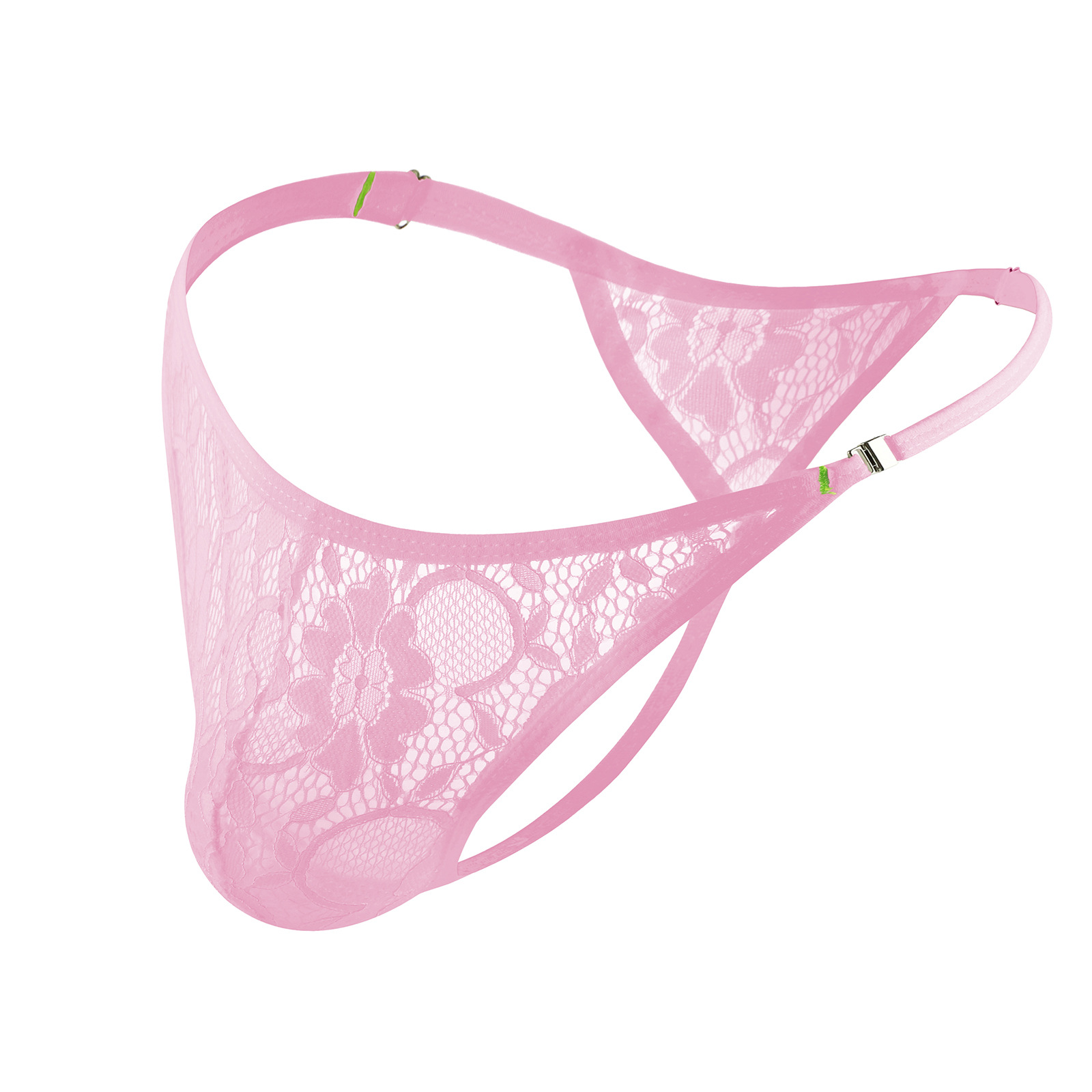 Lovingerie - Sexy Hollow See-through Lace Thong Side Button Style For Men
