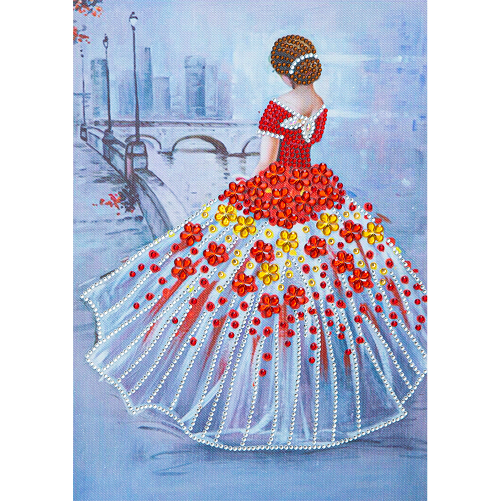 Ballet Girl 30*40CM(Canvas) Special Shaped Drill Diamond Paiting gbfke