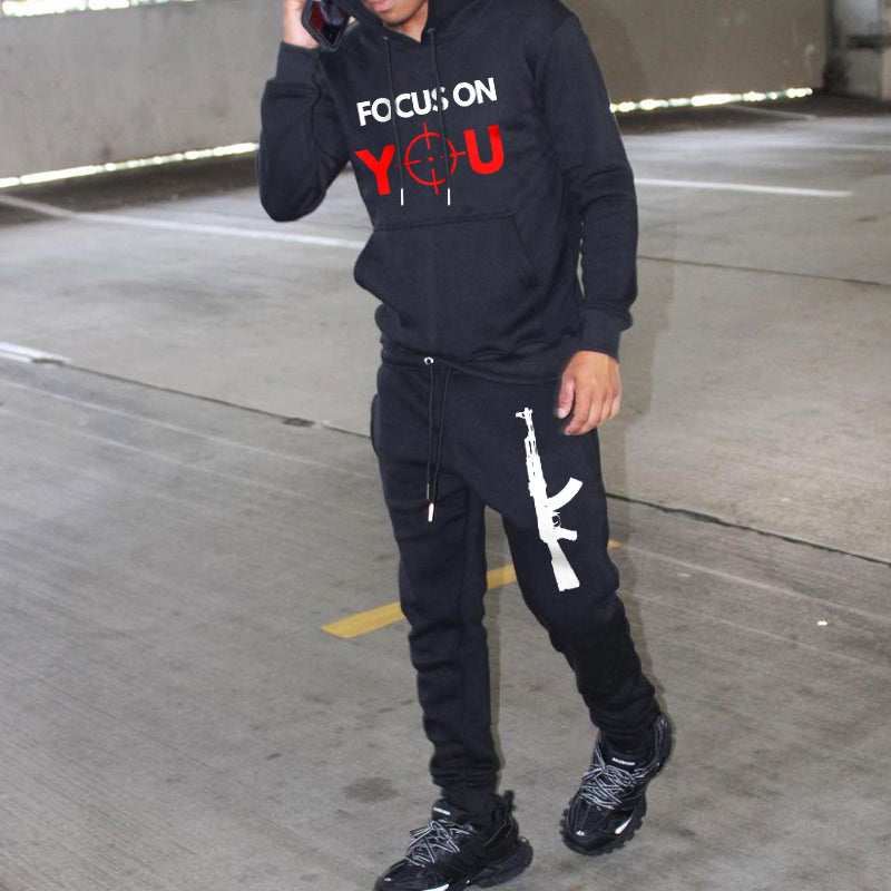 Hiphop Street Drip Tracksuit Black