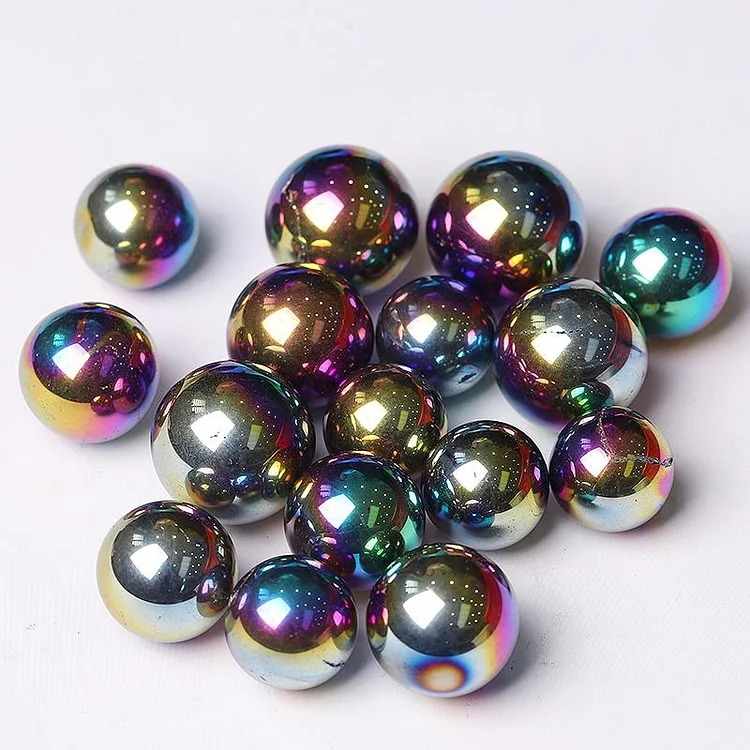 High Quality Titanium Aura Crystal Spheres Crystal Balls for Healing