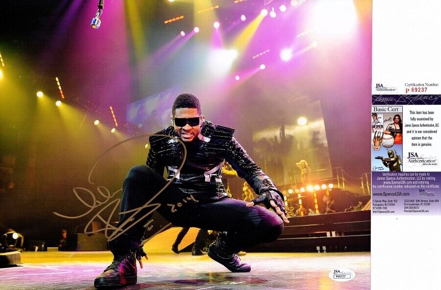 Usher Signed Concert 11x14 Photo Poster painting - Usher Raymond JSA Certificate of Authenticity