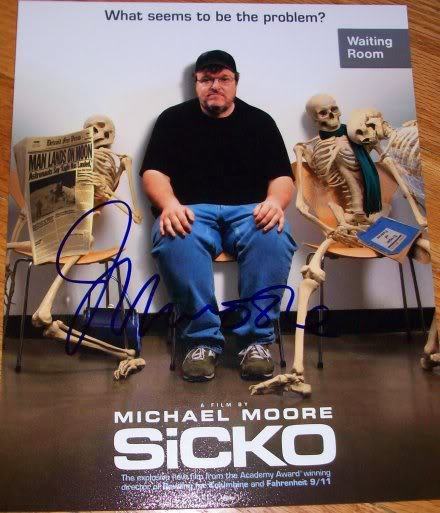 MICHAEL MOORE SIGNED AUTOGRAPH SICKO BOWLING FOR COLUMBINE 8x10 Photo Poster painting w/PROOF