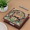 Wooden DIY Horse Diamond Painting Kit Note Box with 160 Papers for Office Desk