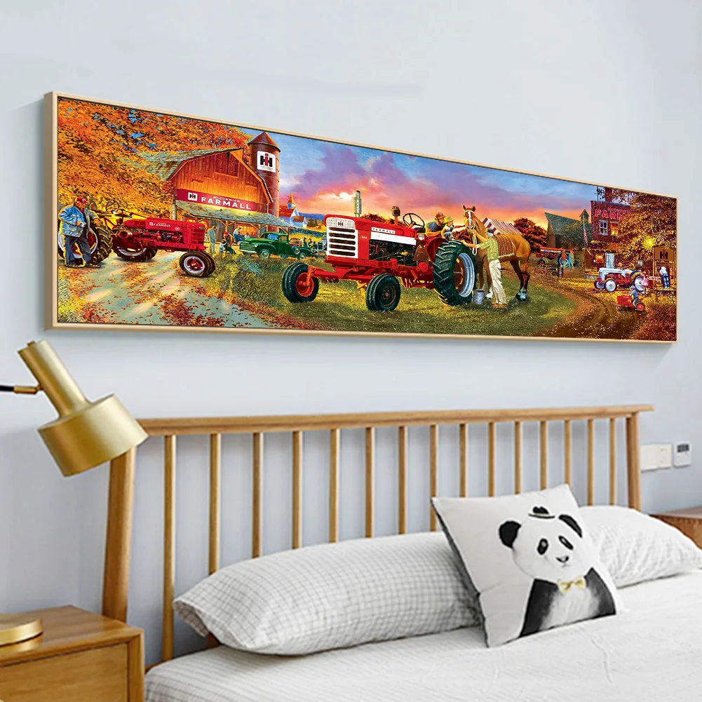 Diamond Painting - Full Round Drill - Farm Tractor(90*30cm)