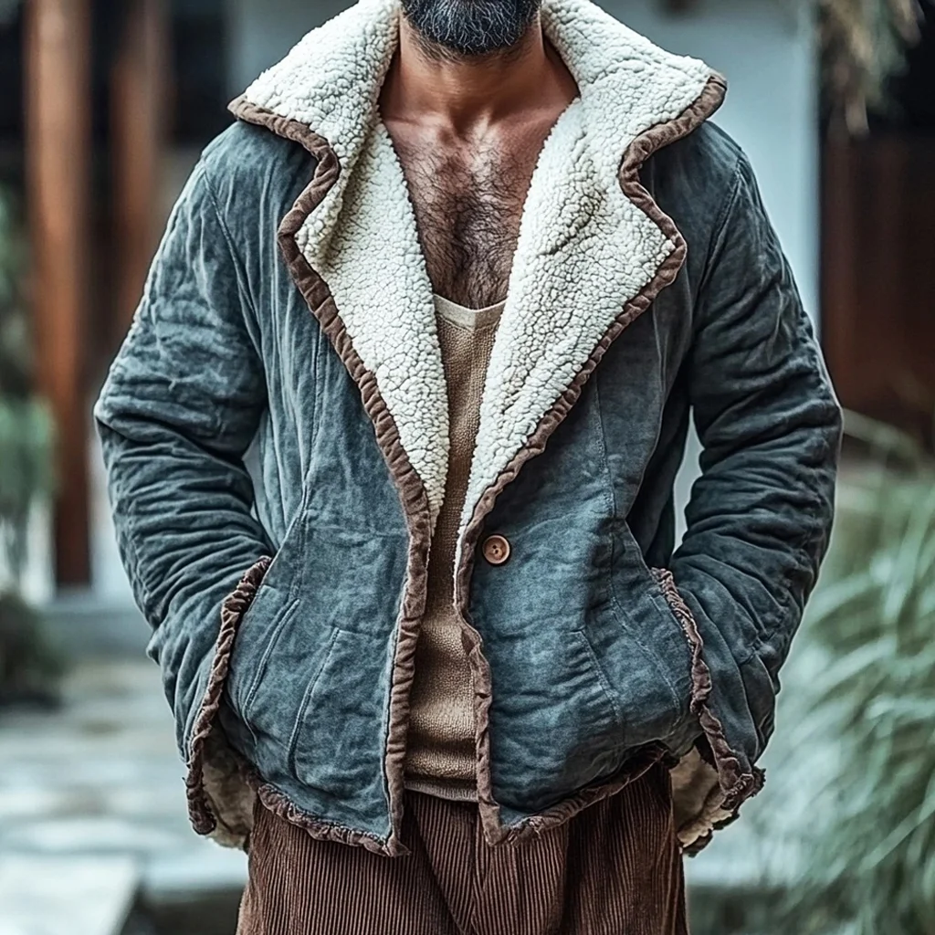 Men's Linen Fleece Warm Hoodie Jacket-inspireuse