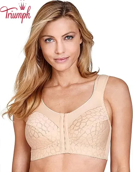 Triumph &ndash; (3 artigos) Soutien de mulher com bot&otilde;es frontais em jacquard (sem aro)