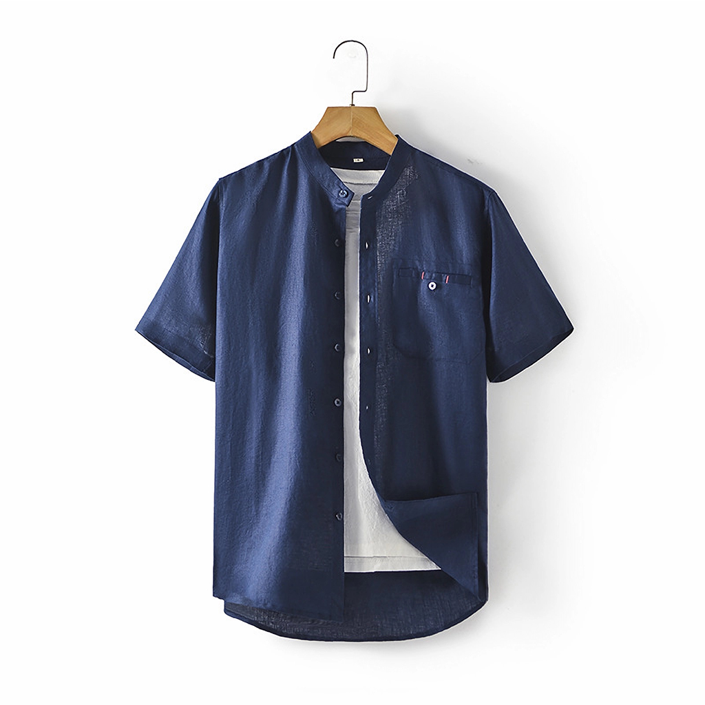 100% European Linen Men's Cardigan REAL SILK LIFE