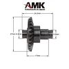 AMK 2pcs Heavy Duty Overdrive Bevel Gear, 24/8T Bevel Gear Set for 1/10 RC Crawler Axial SCX10 II AR44/45 Capra Portal Axle Spare Parts