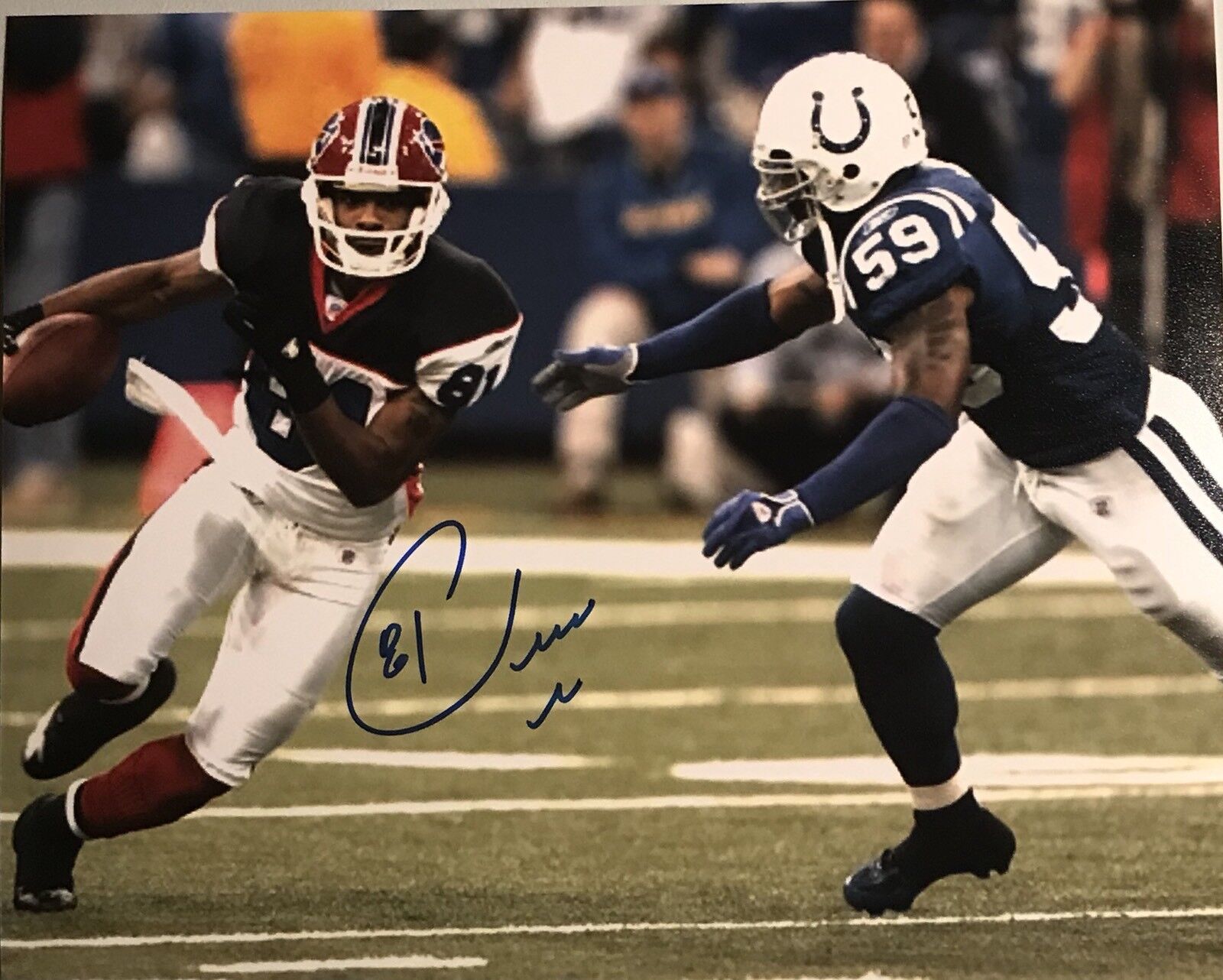 Peerless Price Buffalo Bills WR #81 Autographed 8x10 Pose #4