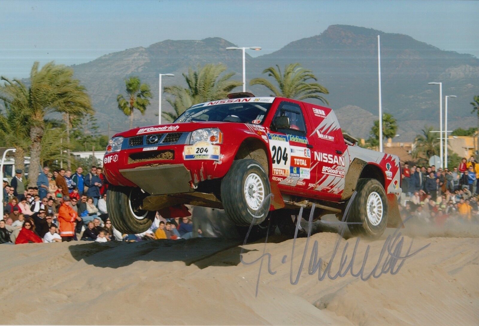 Ari Vatanen Hand Signed 12x8 Photo Poster painting Nissan Dakar Rally 1.