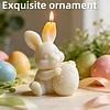 3D Easter Bunny Holding Eggs Silicone Candle Mould DIY Scented Candles Moulds Reusable Soft Silicone Crafting Tools For Easter Home Crafts Decorations Holiday
