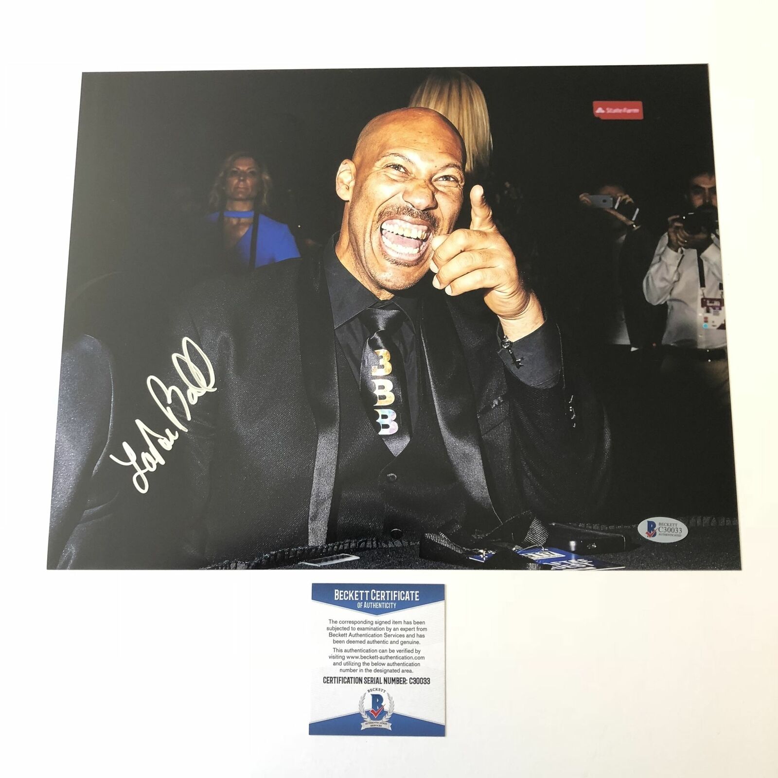 Lavar Ball signed 11x14 Photo Poster painting BAS Beckett Big Baller Brand Autographed