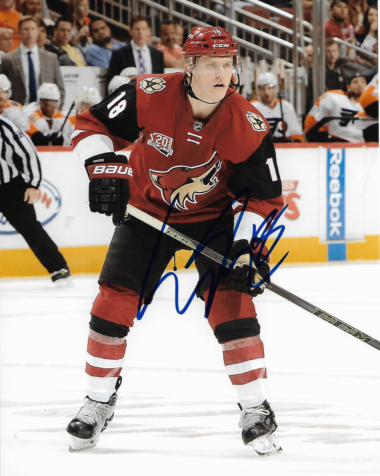 Arizona Coyotes Christian Dvorak Signed Autographed 8x10 NHL Photo Poster painting COA H