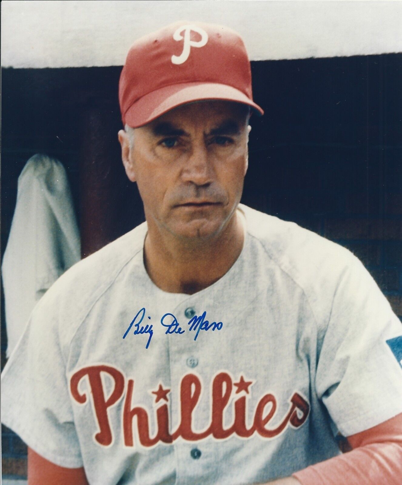 Signed 8x10 BILLY DEMARS Philadelphia Phillies Autographed Photo Poster painting - COA