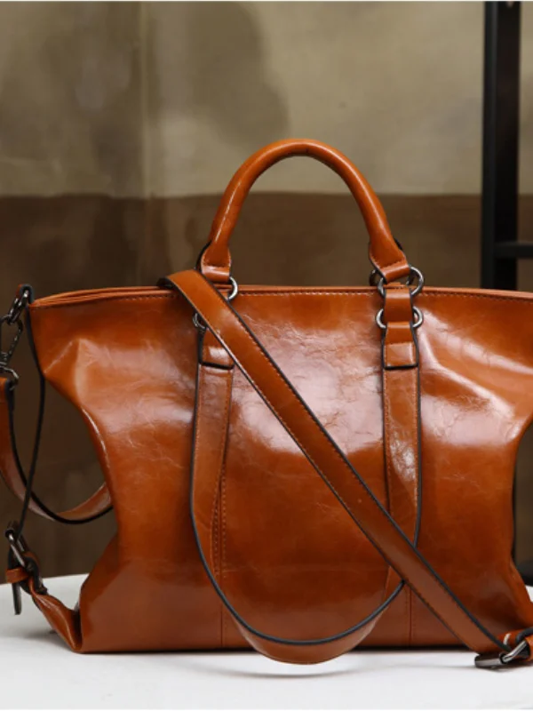 Vintage Oiled Waxed Utility Tote Bag