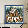 Christmas Cottage-11CT Stamped Cross Stitch 45*45cm/17.72*17.72in