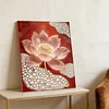 DIY Pearl Painting Lotus for Home Decor with Frame(30x40cm)