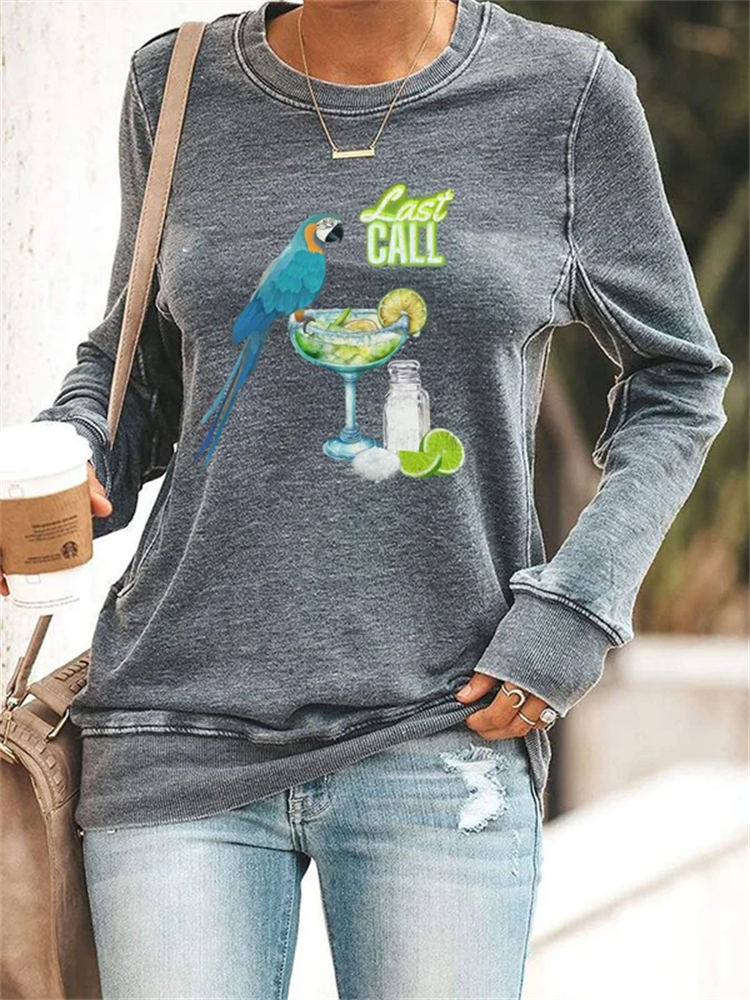 Women's Beach Lover Fins Up Casual Sweatshirt