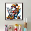 Gnome Reading A Newspaper-11CT Stamped Cross Stitch 45*45cm/17.72*17.72in tapestrymarket