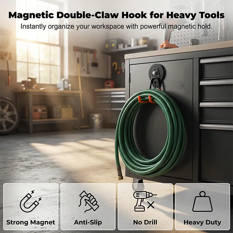 Heavy-Duty Magnetic Double-Claw Hook