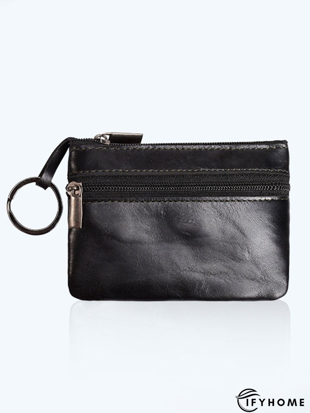 Cowhide Wax Leather Retro Simple Coin Purse | IFYHOME