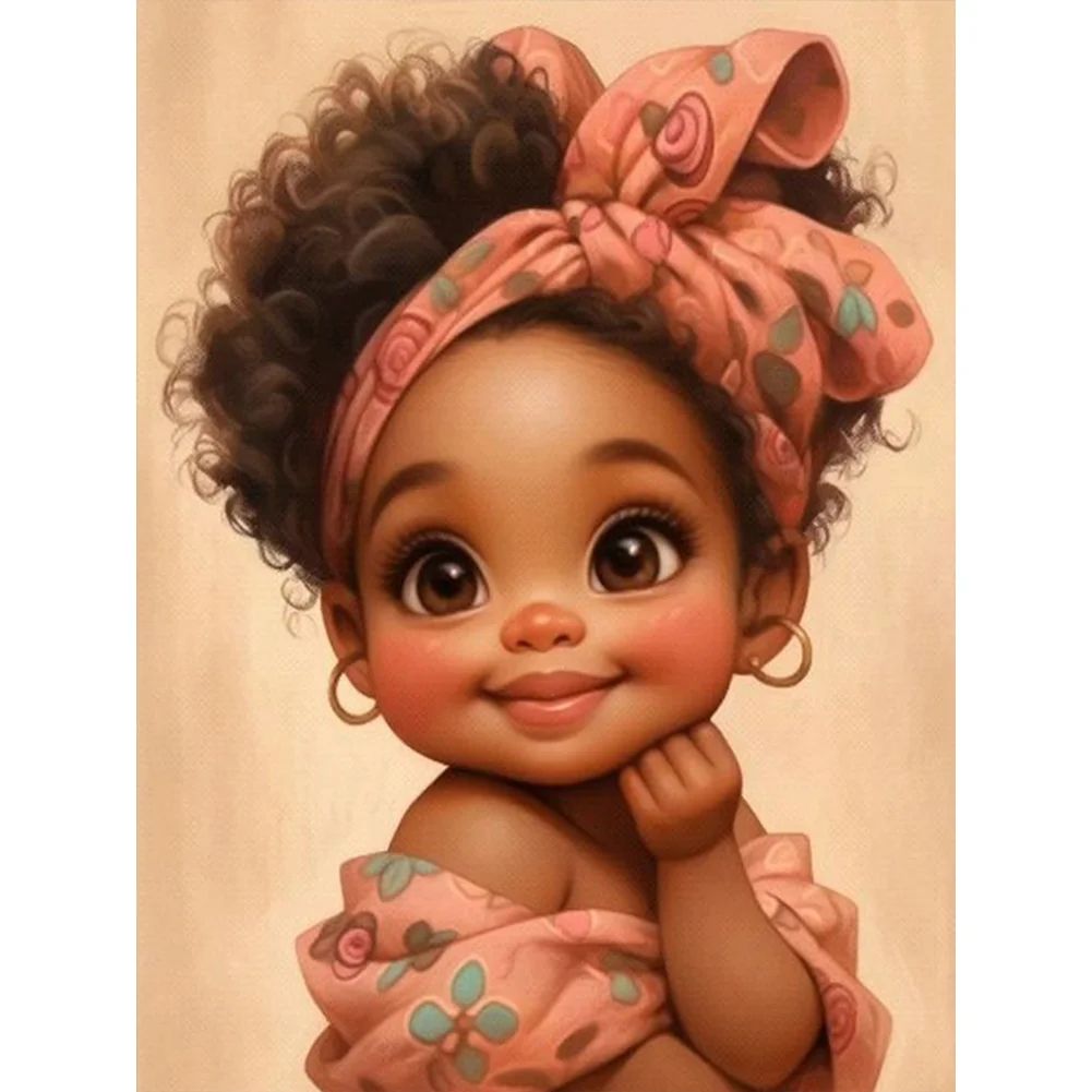 4pcs Diamond Painting - Full Round Drill - Girl(Canvas|30*40cm)