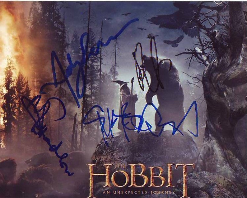 Andy serkis martin man richard armitage signed the hobbit 8x10 Photo Poster painting +2