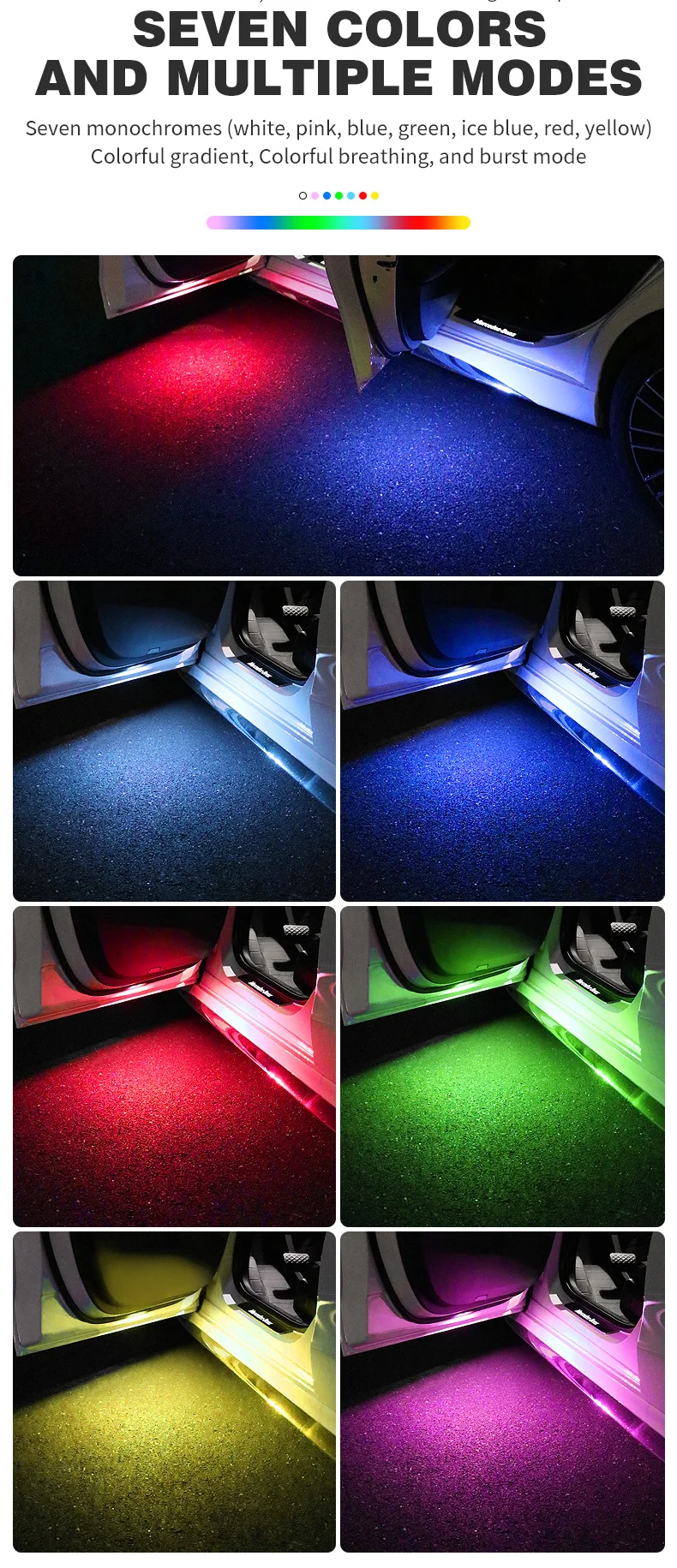 Car door LED door opening light