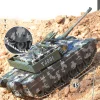 Giant Remote Control Tank: 1:18 Scale Realistic Alloy Model with Metal Tracks, Smoke and Launch Effects, Rechargeable Military Vehicle