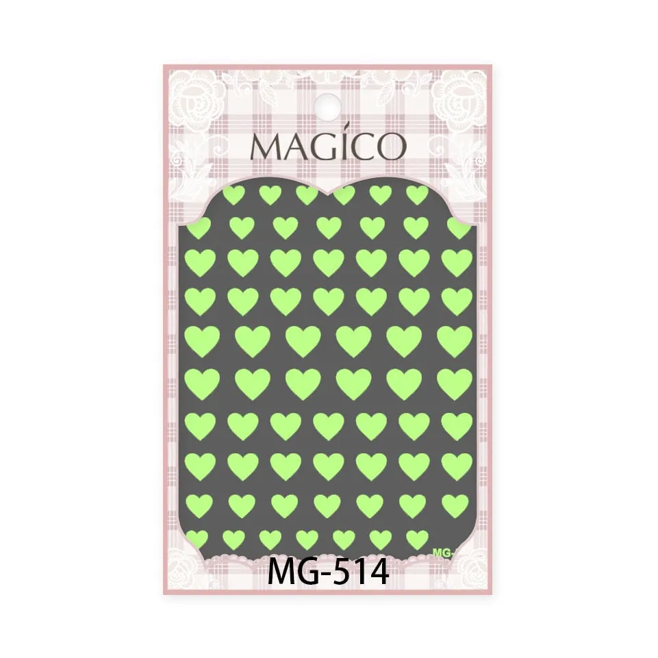 Luminous Effect 3D Nail Art Sticker Star Heart Unicorn Design Nail Art Glowing Flame Glitter Decoration Manicures Tips Summer-Nail Inspo