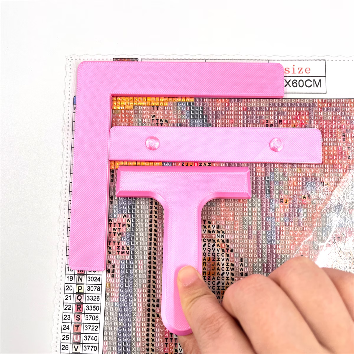 Diamond Painting Alignment Tool - Horizontal Ruler, Right-Angle Ruler ...