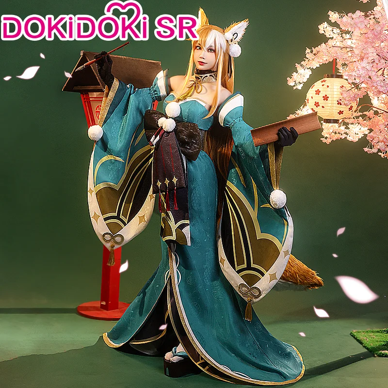 DokiDoki-SR Game Genshin Impact Miss Hina Cosplay Costume Cosplay Gorou Dress