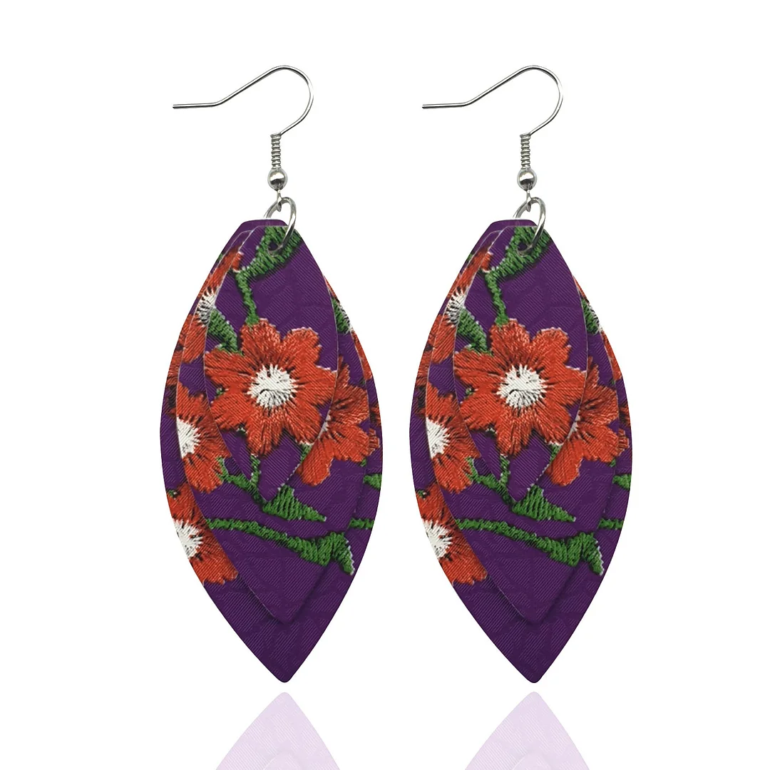 Casual Style Leather Earrings