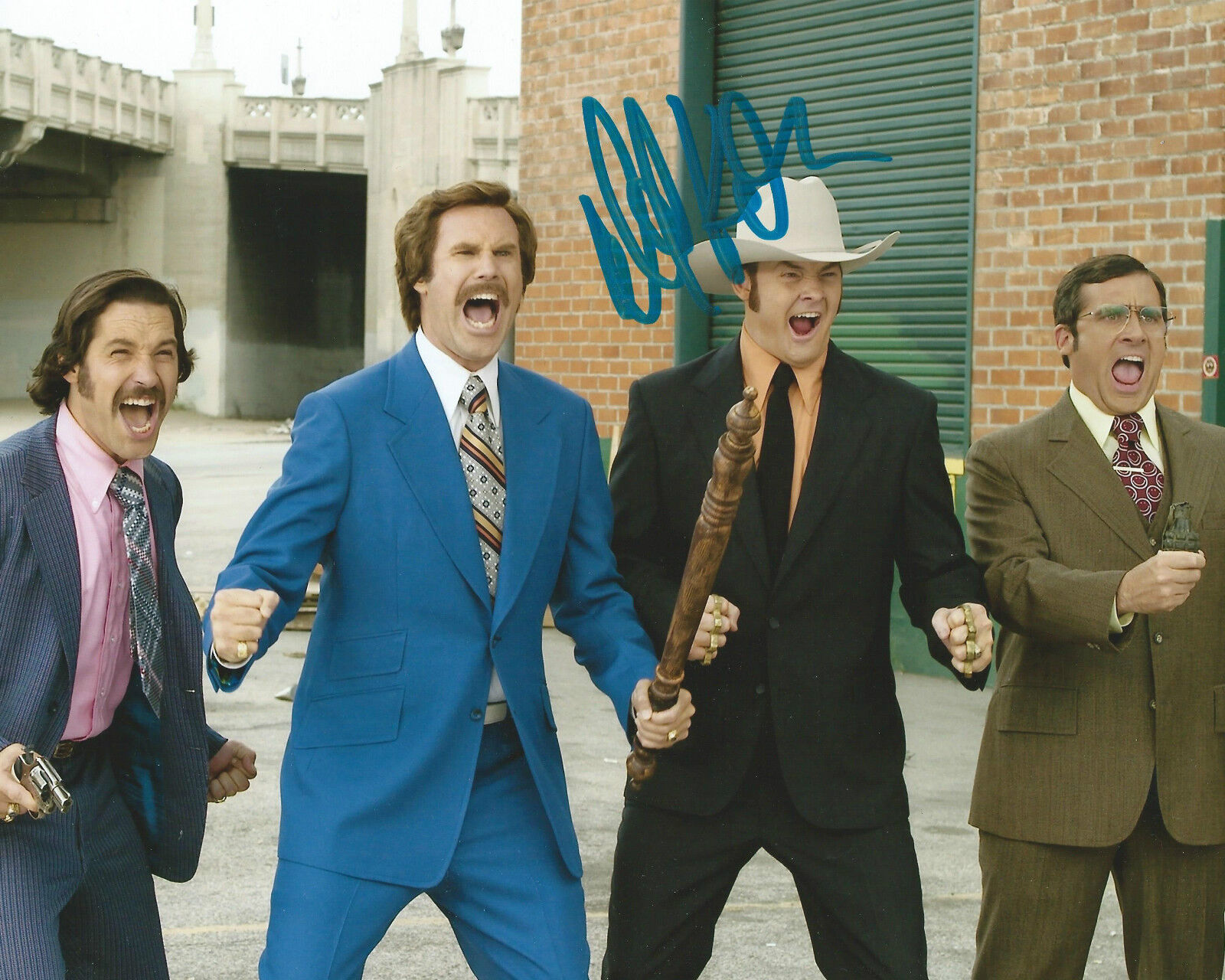 **GFA Champ Kind-Anchorman *DAVID KOECHNER* Signed 8x10 Photo Poster painting D8 PROOF COA**