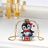 Pinguin DIY Diamond Painting Umhängetasche für Münzen Lippenstift Kopfhörer Geschenke