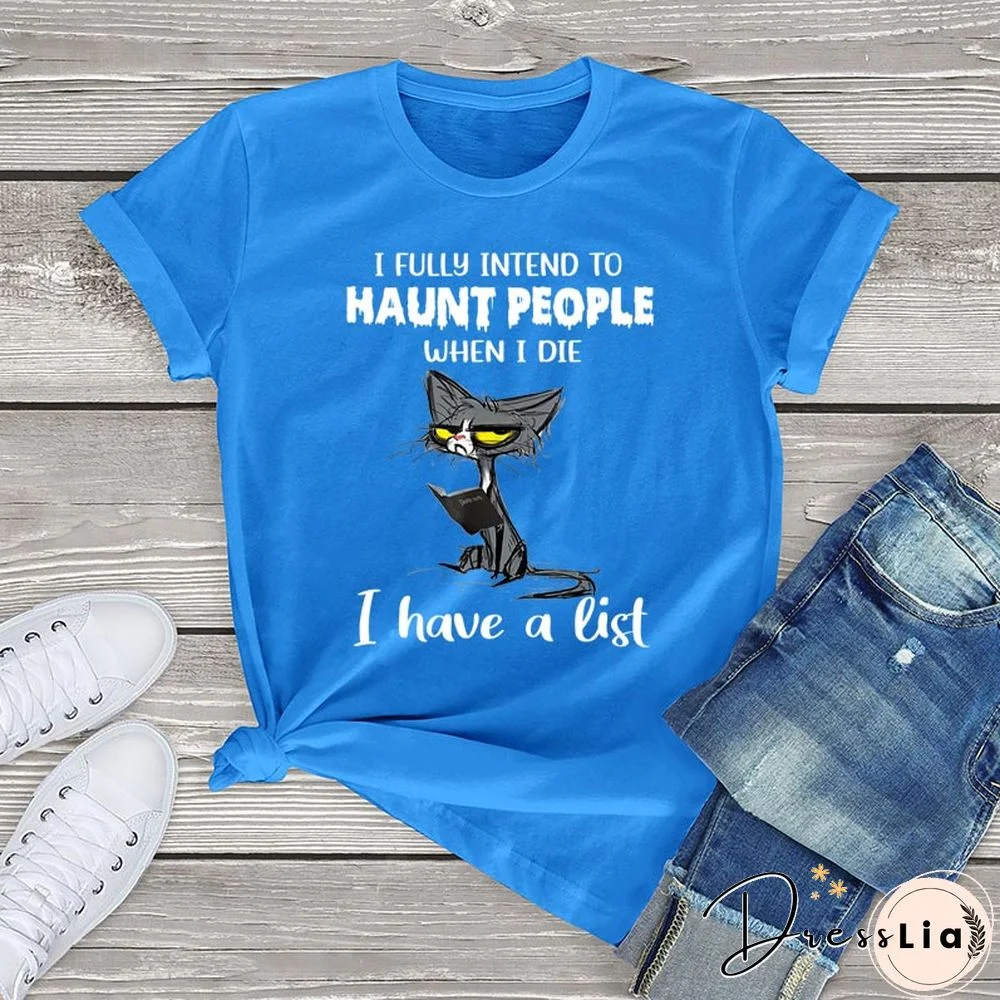 Funny Angry Cat Graphic T ShirtsFor Women Clothing Halloween Gifts Harajuku Short Sleeve Tee Tops Kawaii Cotton Girls Tshirts