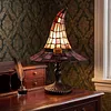 Resin Stained Glass Witch Hat Lamp USB Powered Gothic Wizard Hats Night Light Halloween Home Decor Accent Lamps for Home Office Dormitory Bar Decorate