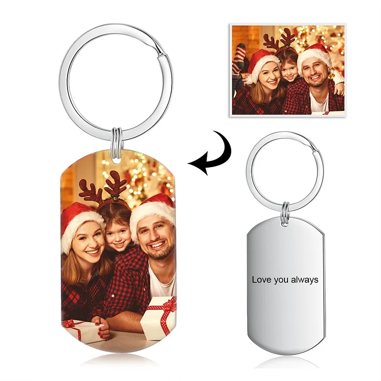 Personalized Keychain Engraved Photo Keychain Gifts For Her