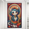 >SALE<5D DIY Full Round Drill Diamond Painting Rainbow Cat Kit Home Decoration 40x70cm