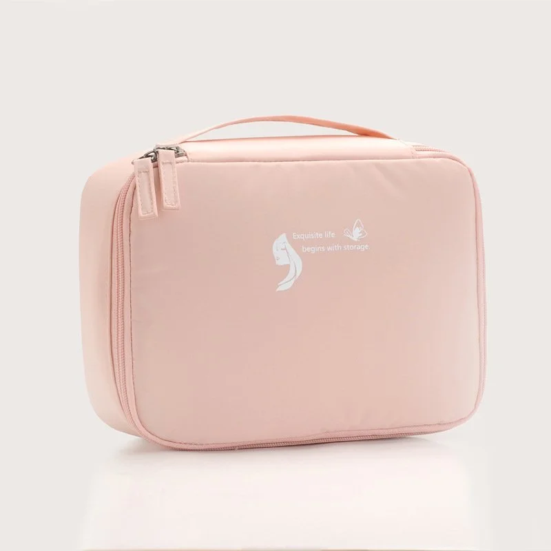 Multifunctional compartmentalized square bag travel storage bag