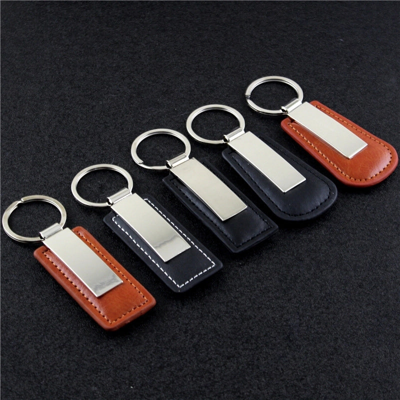 Minimalist Classic Style Solid Color Pu Leather Zinc Alloy Unisex Bag Pendant Keychain