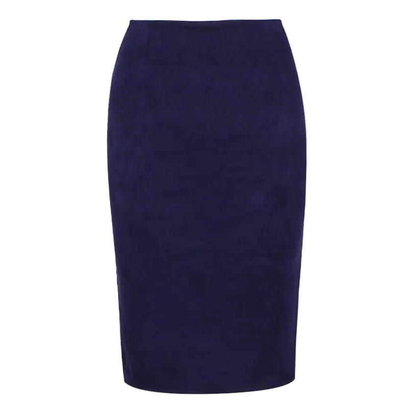 Churchf Churchf Skirt Solid Color Split Deer Skin Velvet Skirt High Purse Hip Thin Versatile Skirt