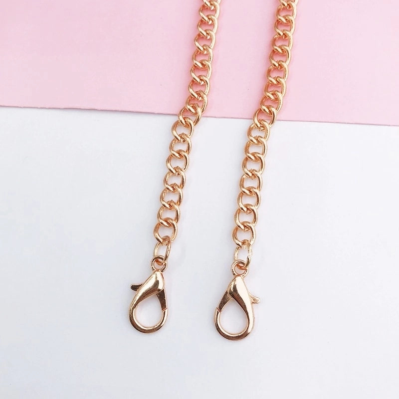 Metal Bags Chain Girls Slung Over One Shoulder Phone Cover Lanyard Lanyard Lobster Buckle 110cm Gold Iron Chain Shoulder Strap