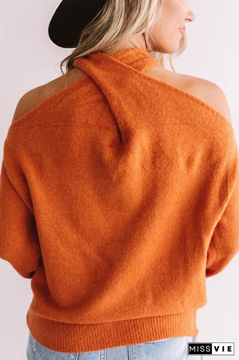 Multi Strap Cold Shoulder Sweater