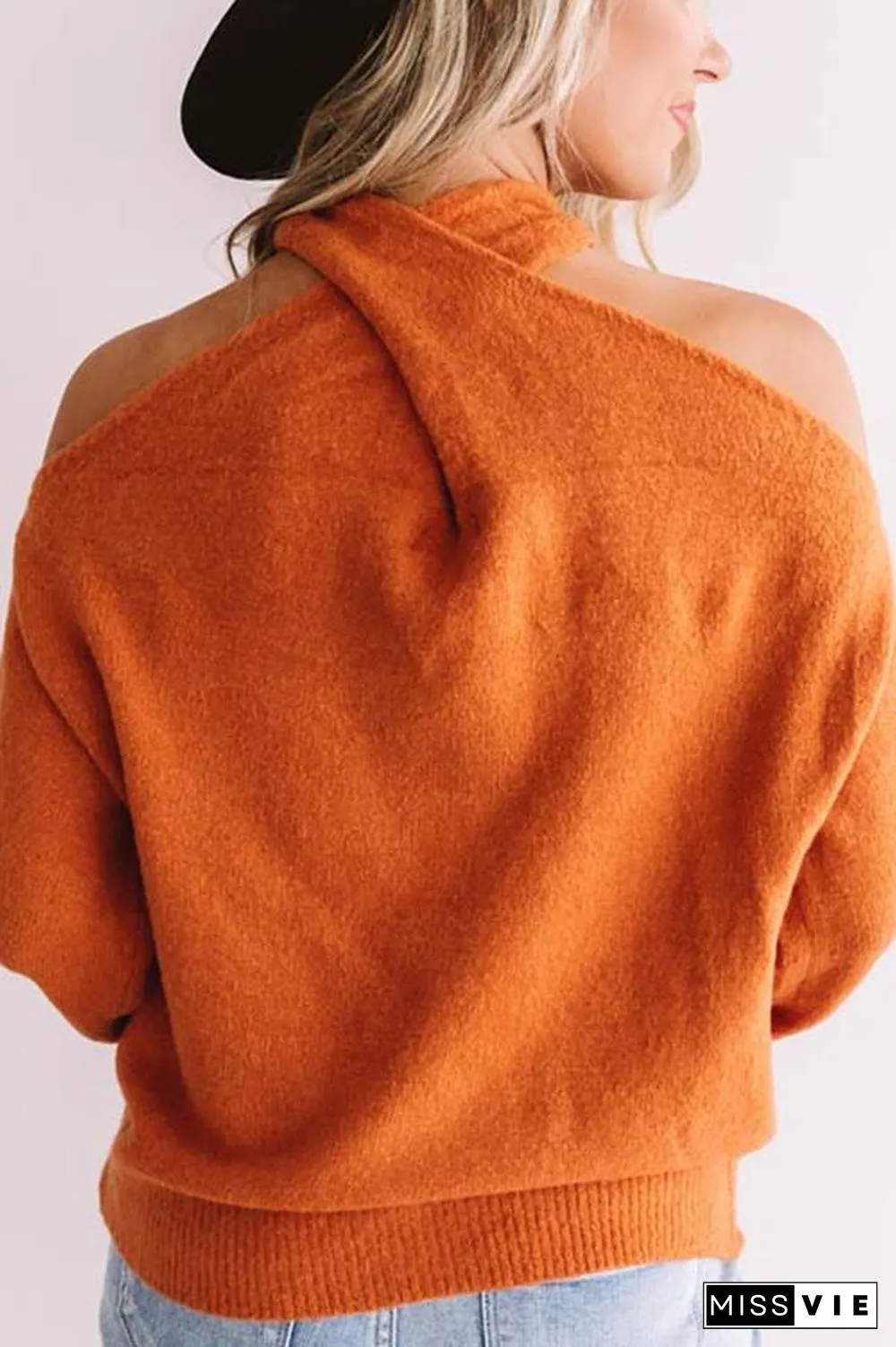 Multi Strap Cold Shoulder Sweater