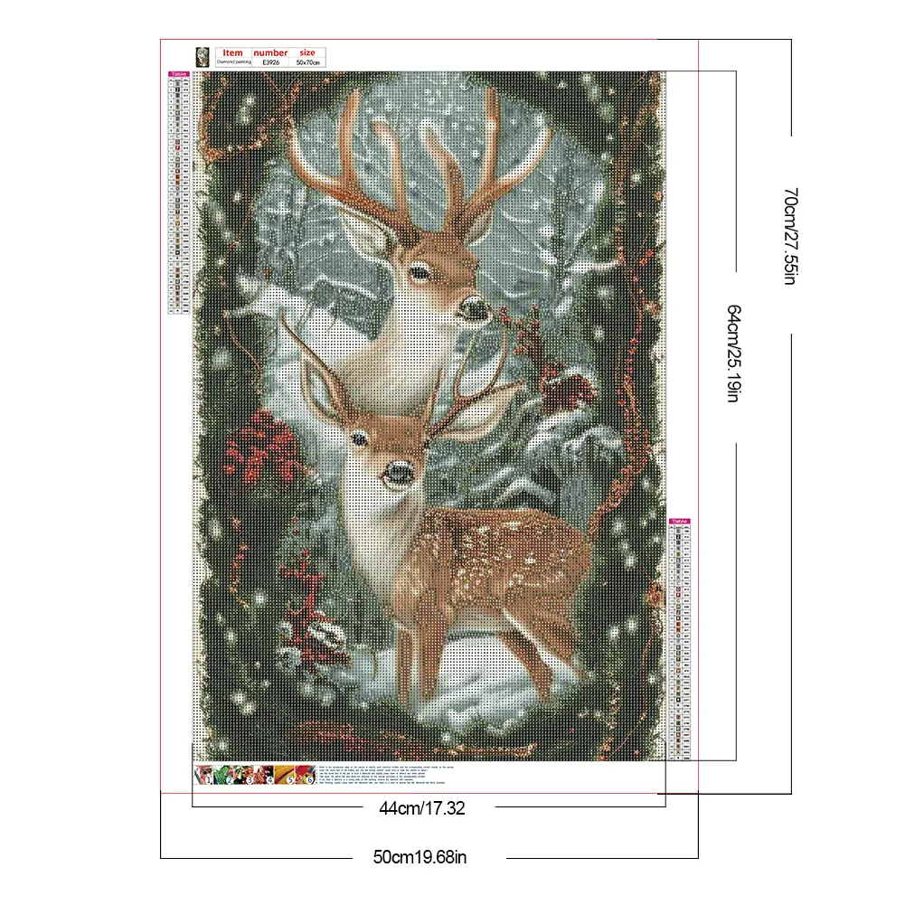 Diamond Painting - Full Round Drill - Snow Elk(Canvas|50*70cm)