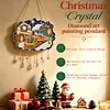 Christmas DIY Acrylic Diamond Painting Pendant Double Sided Paint Suncatcher Hanging Ornament Home Decor Kit 